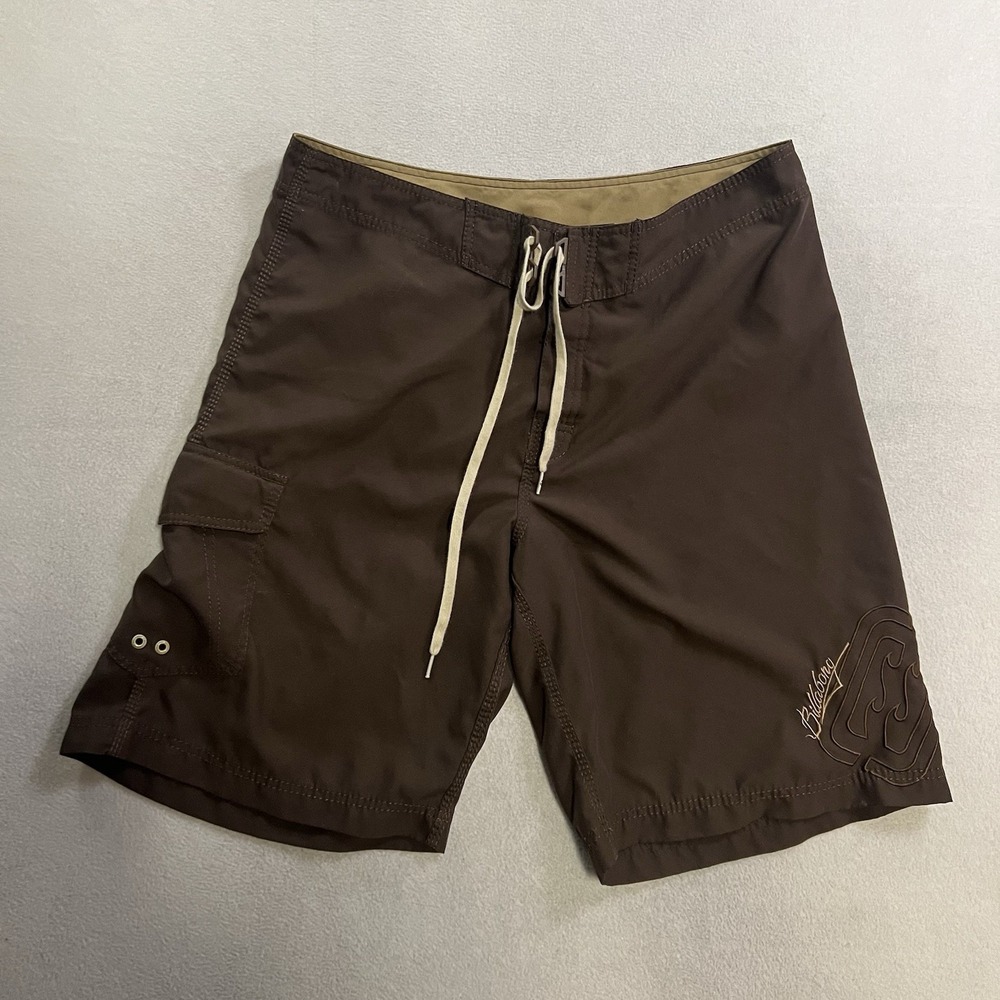 Vintage Y2K Billabong Surf Shorts Men's Size 36 Board Shorts Brown Surf Beach